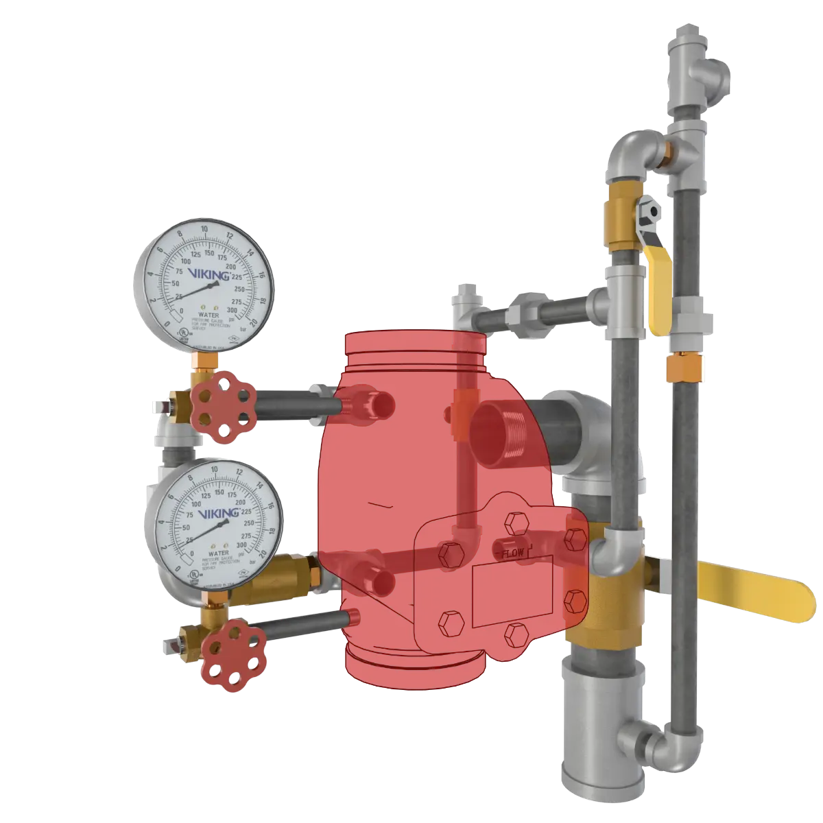 Vert to Horizontal Mount Adapter for Fire Protection Systems