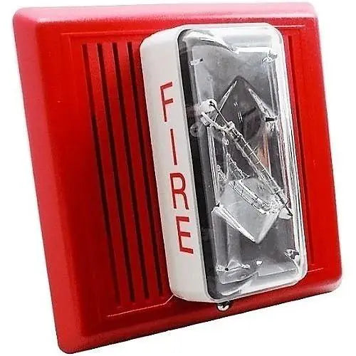 Kidde 15/75 cd Re-entrant Speaker Strobe 25V White Wall Mount for Commercial Fire Safety