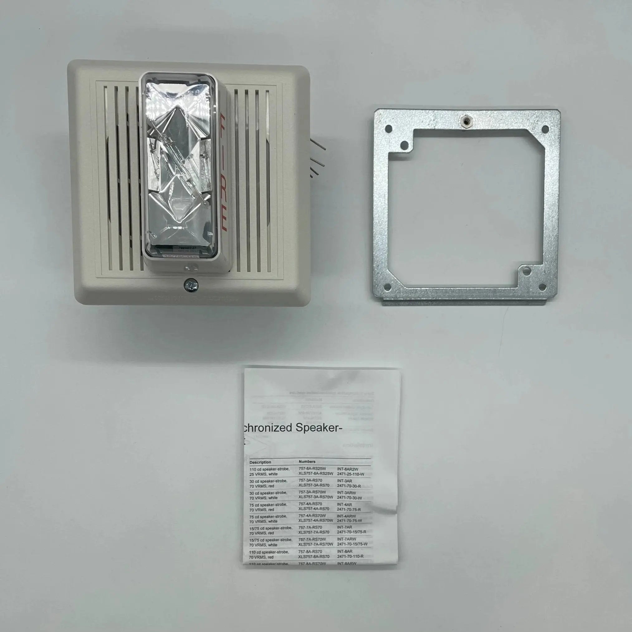 Kidde 15/75 cd Re-entrant Speaker Strobe UL Listed Advanced Fire Safety Alert System