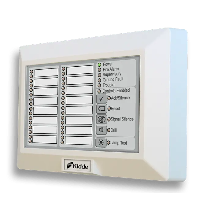Kidde 16-Pair LED Zone Annunciator with Common Controls for Superior Fire Safety Compliance