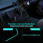 Laser-Carved Ambient Light for Model Y Juniper / YL Wireless Charging Port | TESERY