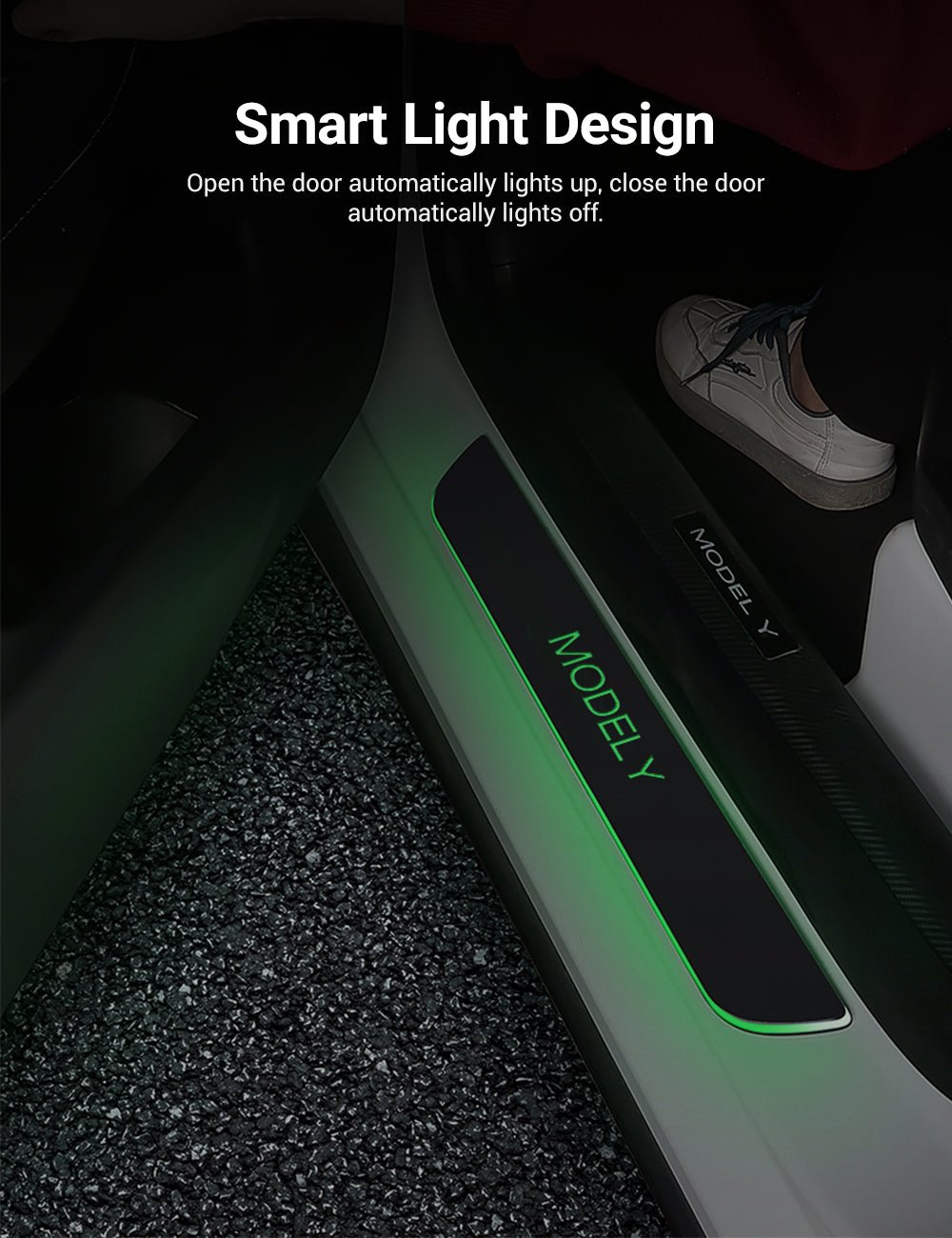 LED Colorful Lights Illuminated Door Sills for Tesla Model Y/3/S/X