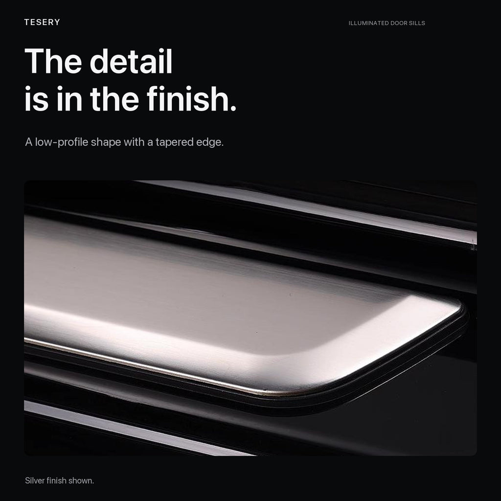 LED illuminated Welcome Pedal Door Sill Protector for Model Y / 3 | TESERY