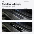 LED illuminated Welcome Pedal Door Sill Protector for Model Y / 3 | TESERY