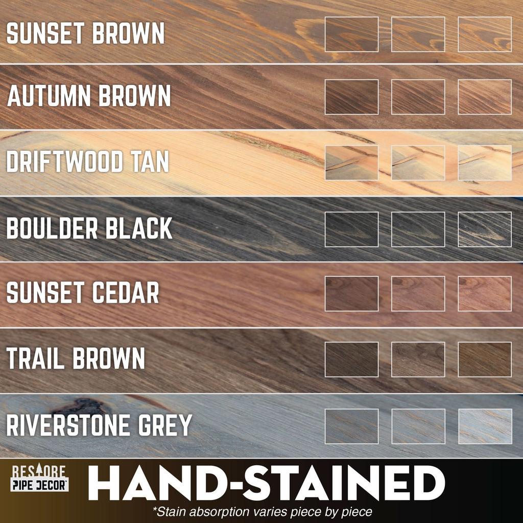 RESTORE Boulder Black 24 in. Wood Shelf (Wood Only)