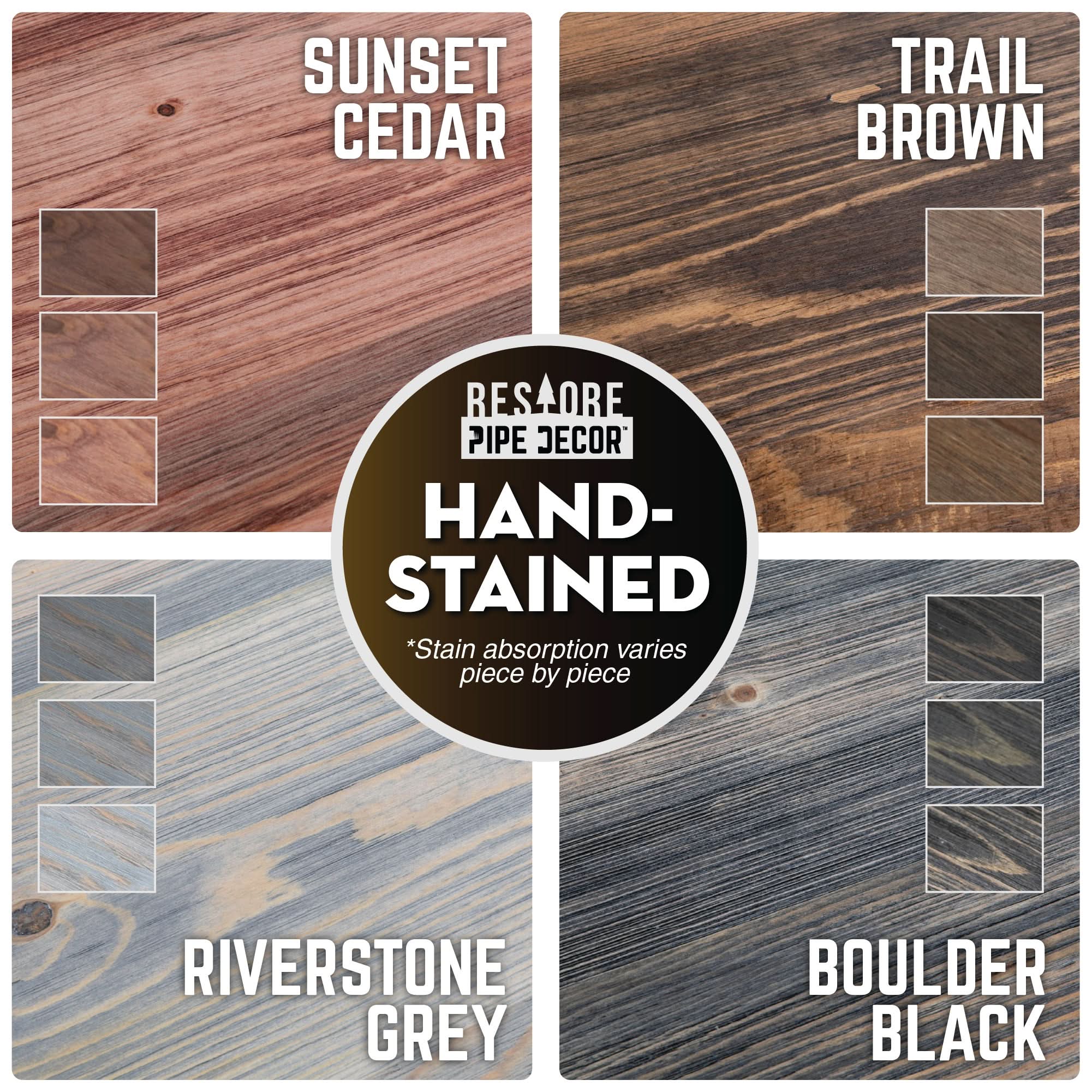 RESTORE Trail Brown 24 in. Live Edge Wood Shelf (Wood Only)