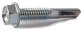12-24 x 1 1/4 Hex Washer Head Self Drilling Screw TEK 5 Zinc Plated
