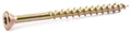 8 x 1 1/4 Star Flat Decking Screws w/ NIBS Yellow Zinc Plated T17 - Carton (8000)