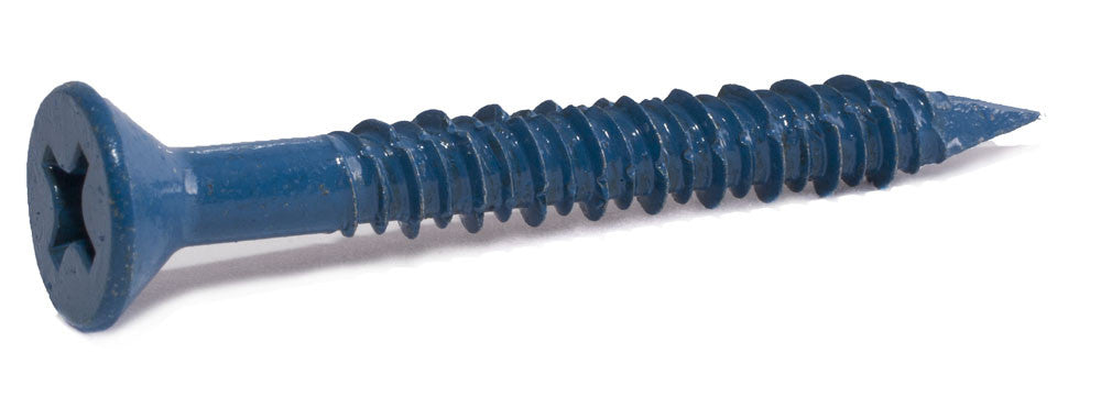 3/16 x 2 1/4 Phillips Flat Concrete Screw Blue