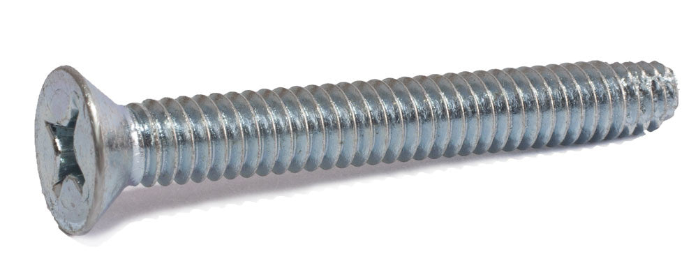 10-24 x 1/2 Phillips Flat Machine Screw Type F Zinc Plated