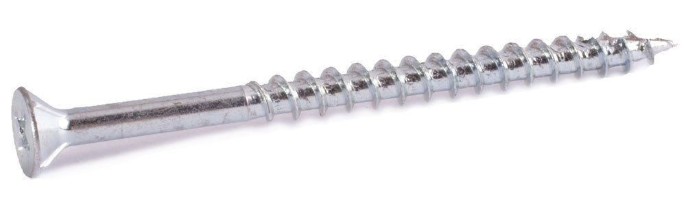 9 x 3 Phillips Flat Particle Board Screw w/ Nibs T17 Zinc Plated - Carton (2,000)
