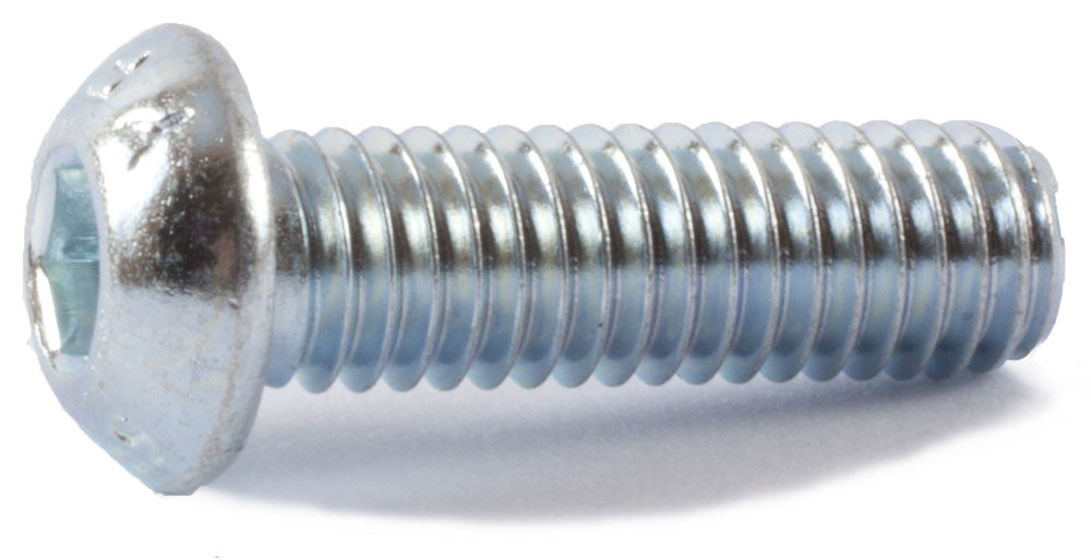M6-1.00 x 25 Button Socket Cap Screw 12.9 ISO 7380 CR+3 Zinc