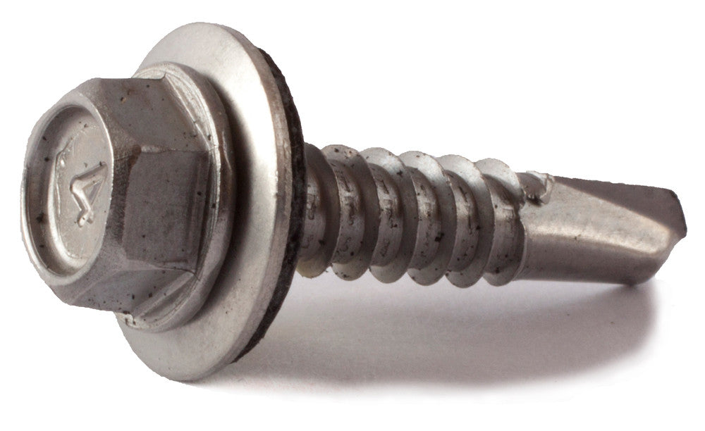 12-14 x 1 Hex Washer Head Self Drill Screw w/ Neo 410 SS