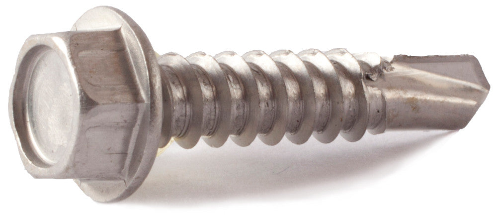 12-14 x 3 Hex Washer Head Self Drill Screw 410 SS