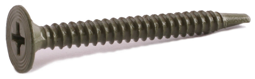 8 x 1 1/4 Phillips Wafer Self Drilling Cement Board Screws w/ Nibs Ruspert Coated - Carton (5000)