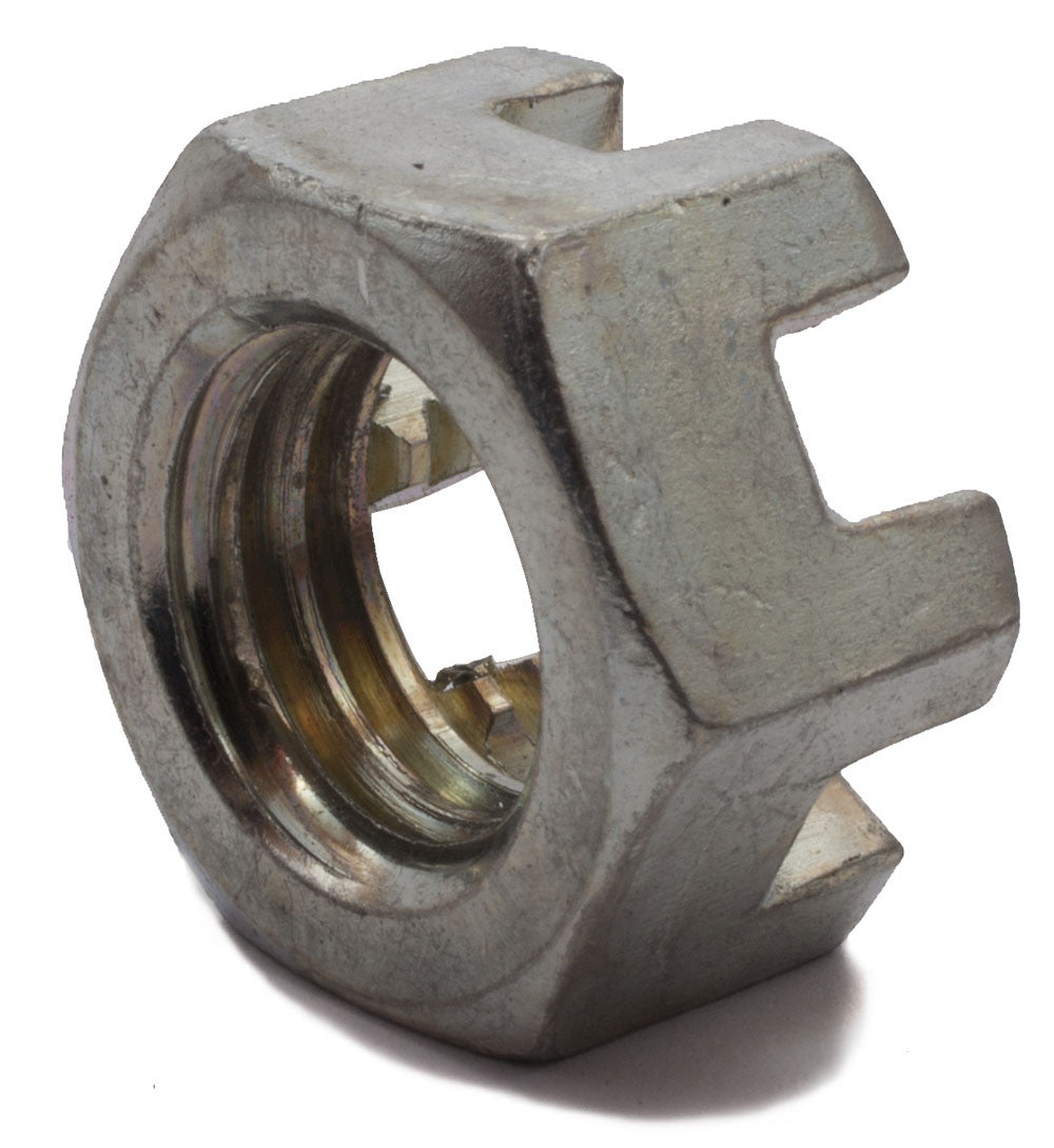 3/8-16 Slotted Hex Nut Zinc Plated