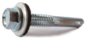 12-24 x 1 1/2 Hex Washer Head Self Drilling Screw TEK 5 w/ Neo Washer Zinc Plated