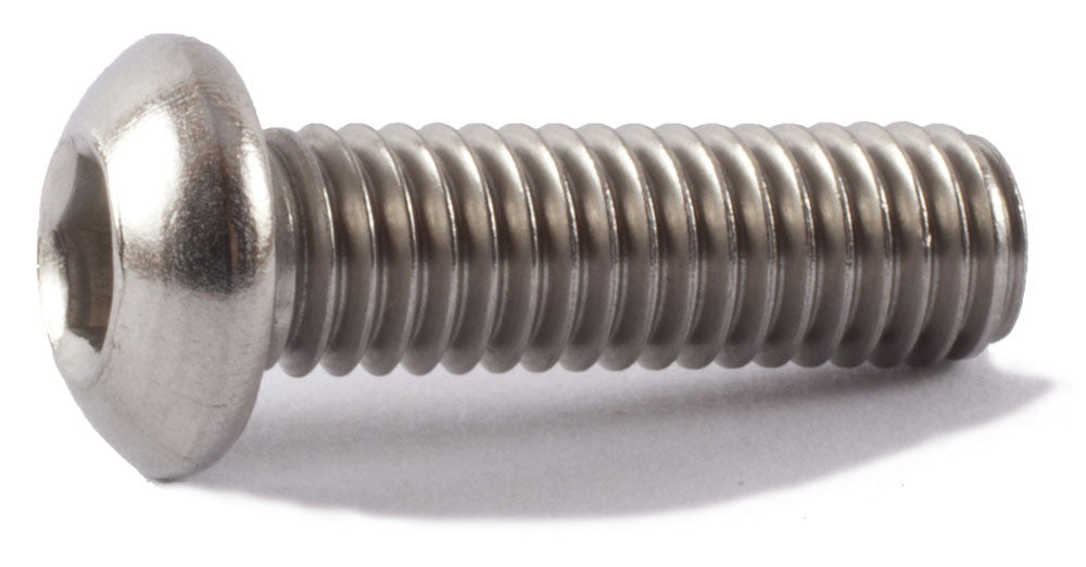 M6-1.00 x 20 Button Socket Cap Screw ISO 7380 18-8 (A2) Stainless Steel - Metric