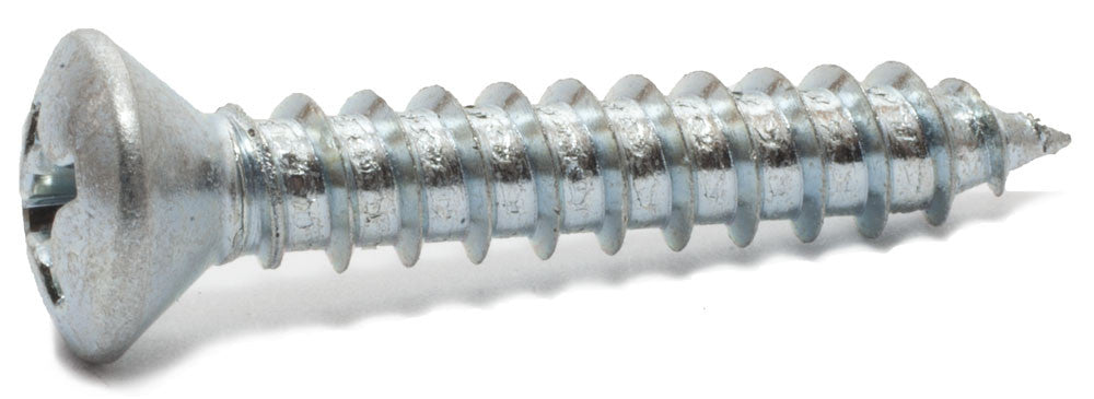 14 x 1 1/4 Phillips Oval Sheet metal Screw Zinc Plated