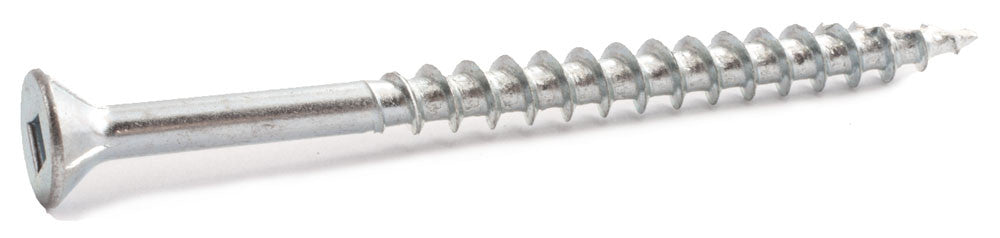 9 x 3 Square Flat Particle Board Screw w/ Nibs T17 Zinc Plated - Carton (2,000)