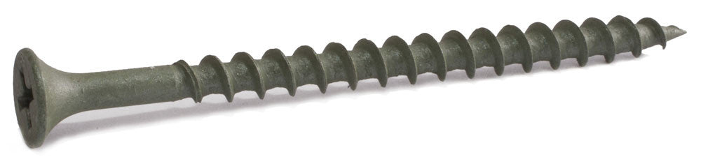 6 x 1 1/4 Phillips Bugle Decking Screws W.A.R. Coated - Carton (8,000)