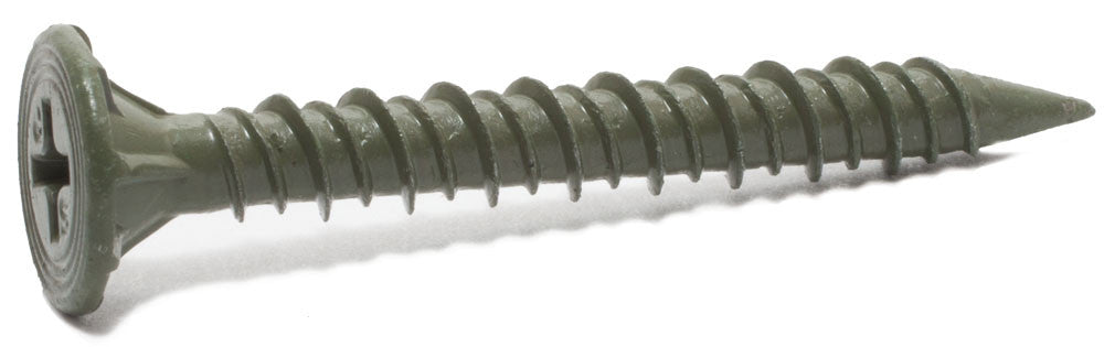 8 x 1 5/8 Phillips Wafer Hi-Low Cement Board Screws w/ Nibs Spoon Point Ruspert Coated - Carton (4000)