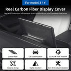 Model 3 / Y Display Cover - Dry Carbon Fiber Interior Mods