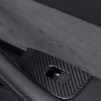 Dry Carbon Fiber Window & Door Switch Covers for Model Y / Model 3（Left Hand Drive）