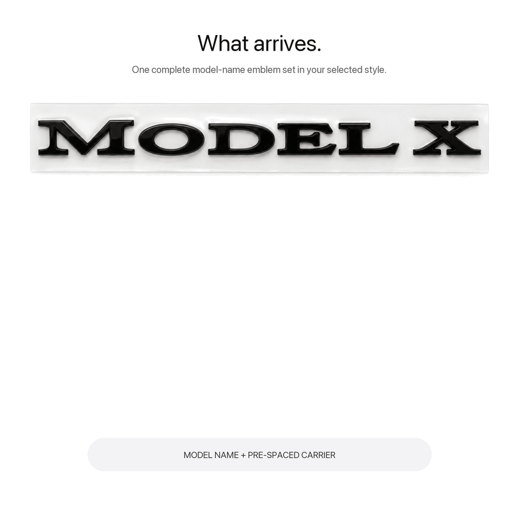 Model Name Tailgate Emblem for Tesla Model 3/Y/S/X