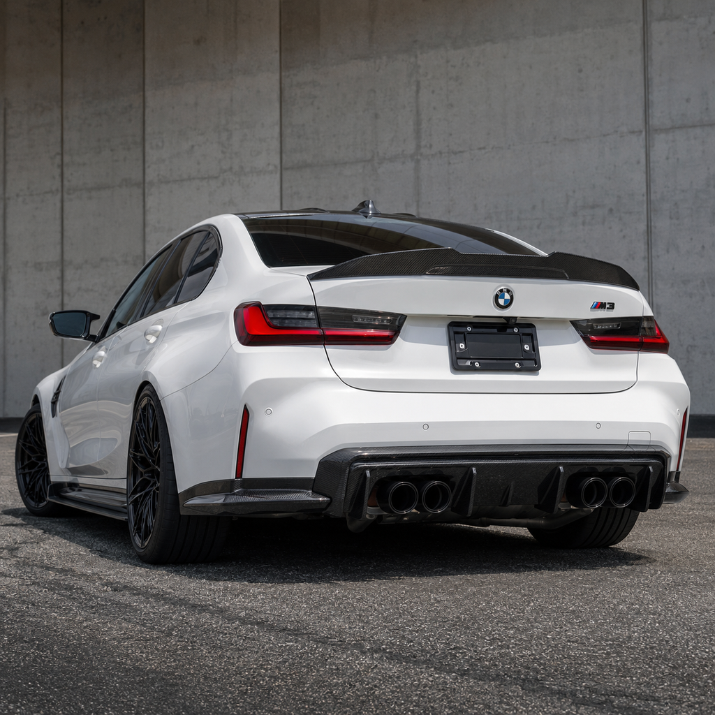 Carbon Fiber Rear Diffuser Corner Extensions for BMW G80 M3 G82 M4