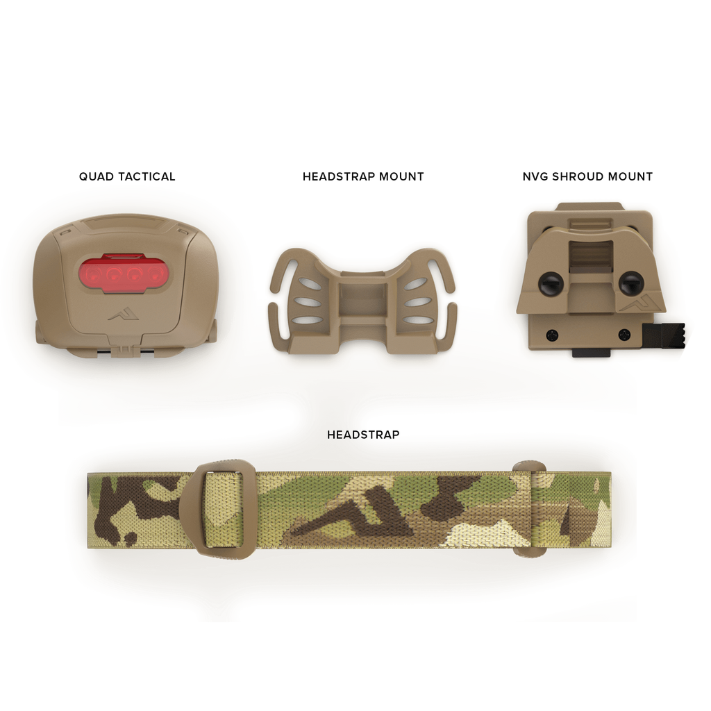 Princeton Tec Quad Tactical MPLS - 78 Lumens Headlamp - Made in USA