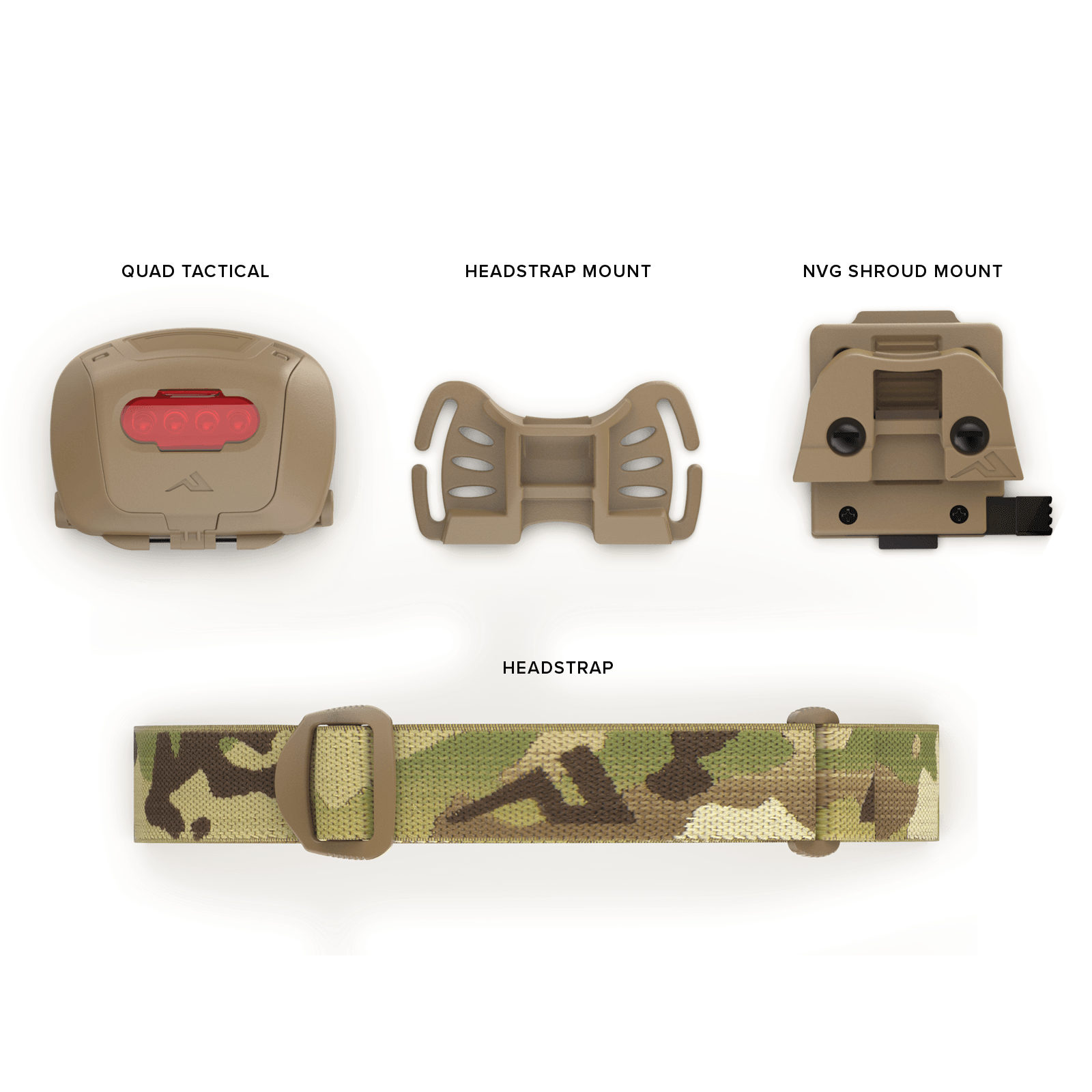 Princeton Tec Quad Tactical MPLS - 78 Lumens Headlamp - Made in USA