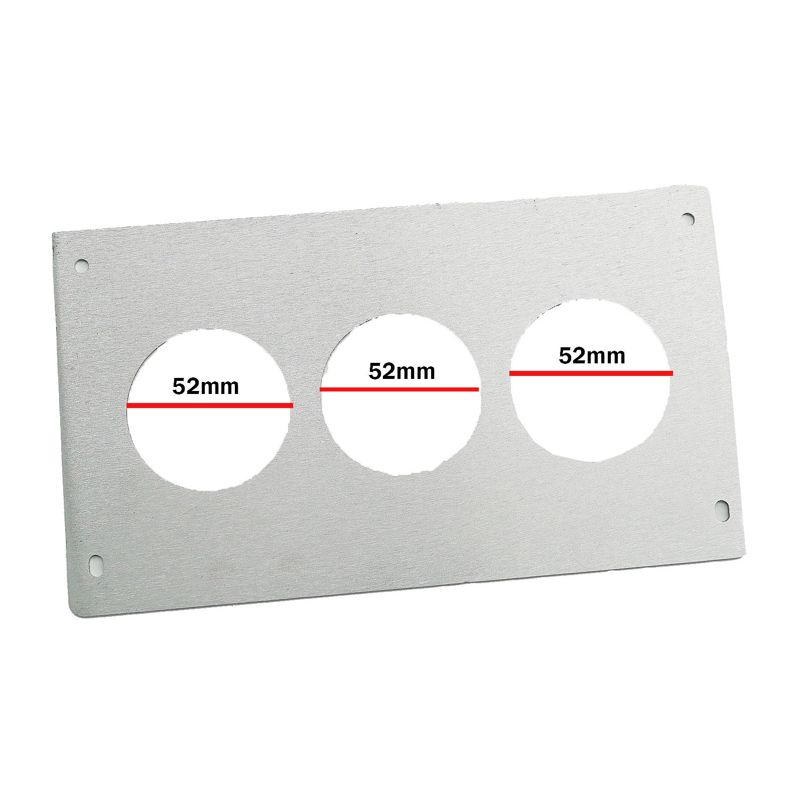 Aluminum Radio Replacement Plate Cover 52mm Gauge For Foxbody Mustang 87-93