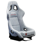 Nardo Gray Bull Boost Adjustable Racing Lowered Ultra Max Bucket Seat with Slider Rails