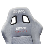 Nardo Gray Bull Boost Adjustable Racing Lowered Ultra Max Bucket Seat with Slider Rails
