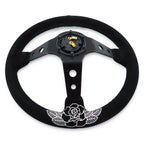 BW Rose Deep Dish Steering Wheel + Short Hub Adapter Kit For Honda Acura