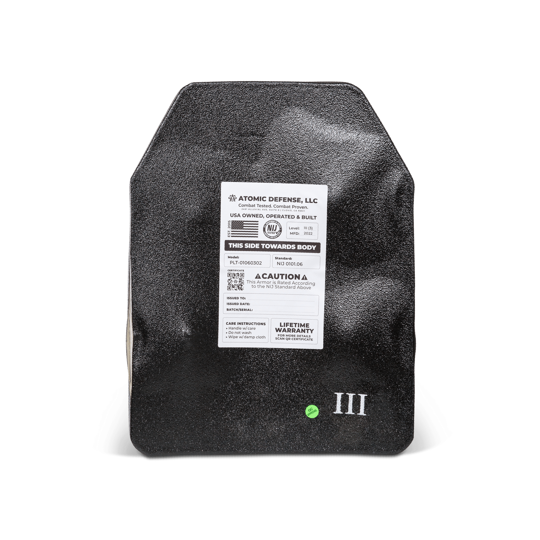 NIJ Level III+ Body Armor Plate - ESAPI - Light-weight