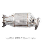 Single OEM Stainless Exhaust Downpipe for A4 A5 Q5 B9.5 2.0T