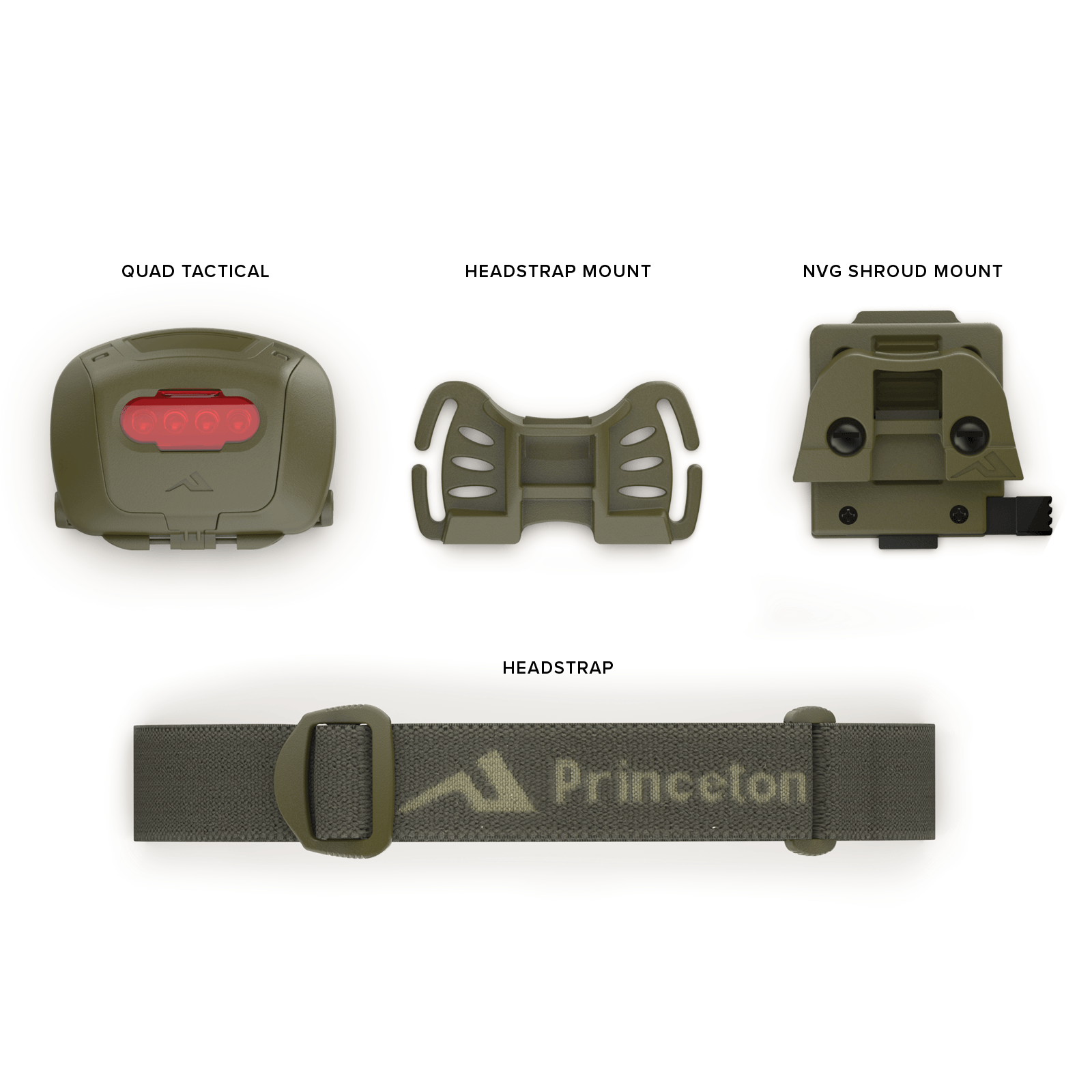 Princeton Tec Quad Tactical MPLS - 78 Lumens Headlamp - Made in USA