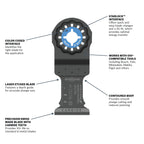 BOSCH OSL114C-10 1-1/4 In. Starlock® Oscillating Multi Tool Carbide Plunge Cut Blade 10 Pk.