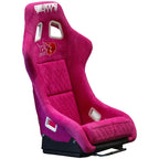 Pink Bull Boost Adjustable Racing Lowered Heartbreak Bucket Seat with Slider Rails