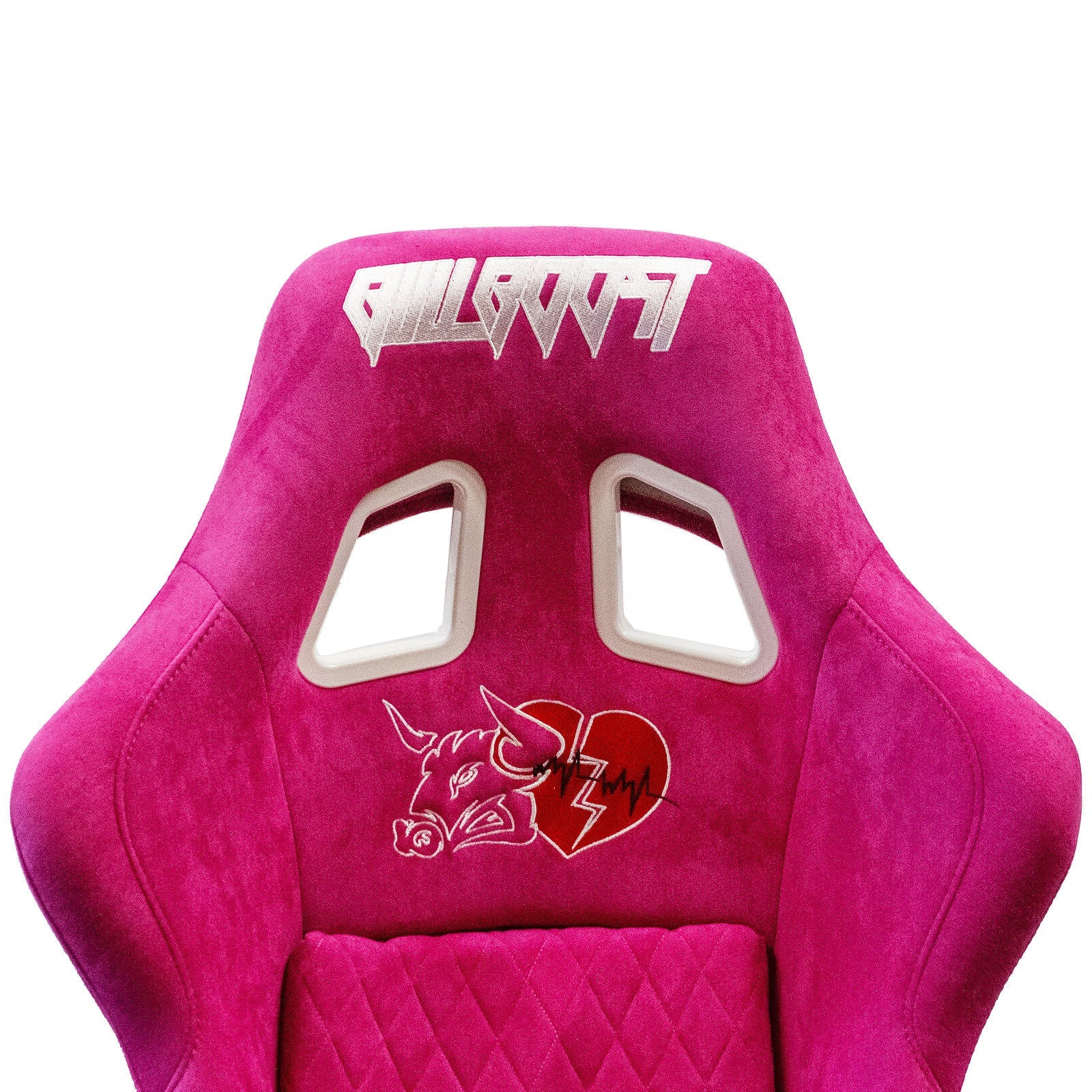 Pink Bull Boost Adjustable Racing Lowered Heartbreak Bucket Seat with Slider Rails