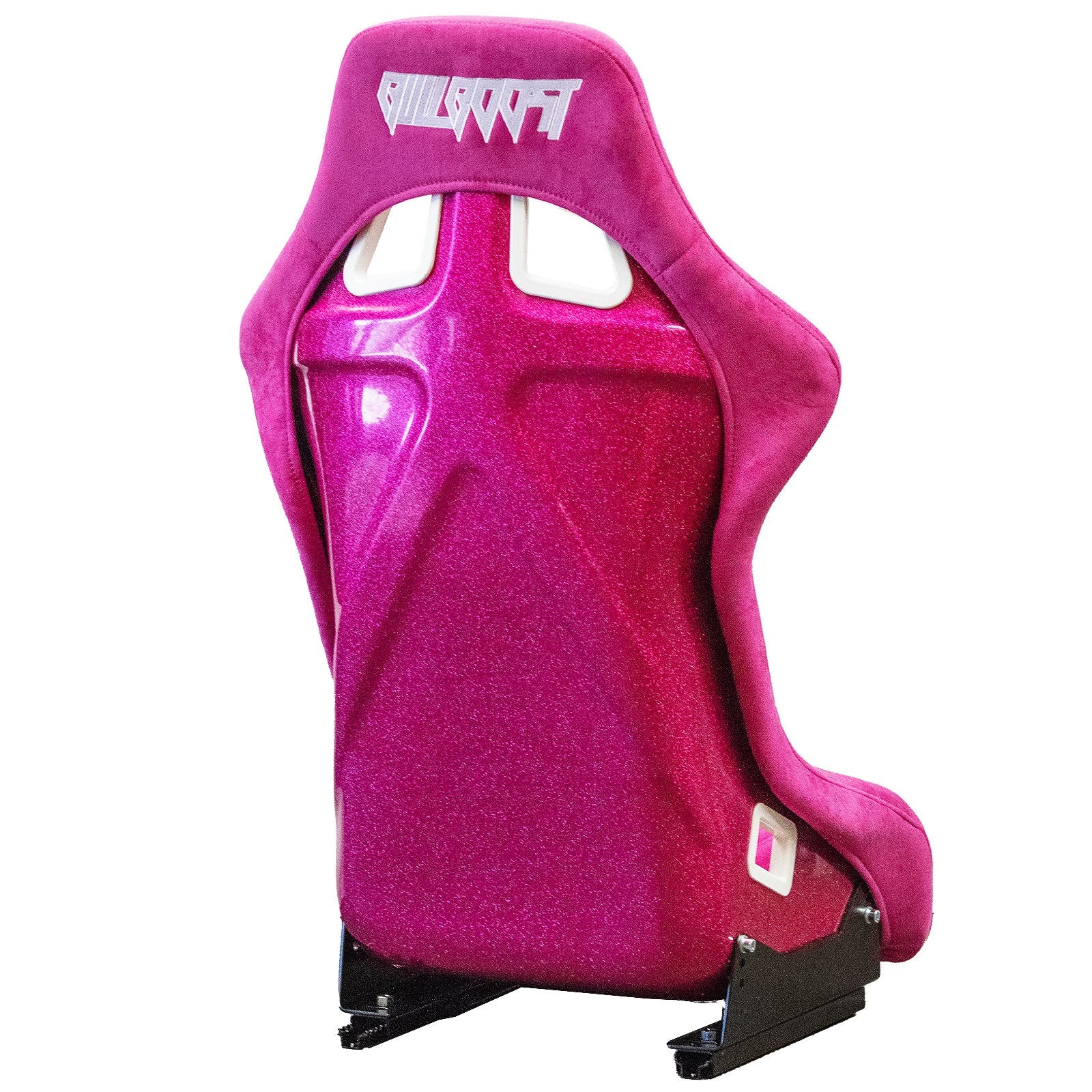 Pink Bull Boost Adjustable Racing Lowered Heartbreak Bucket Seat with Slider Rails