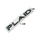 PLAID Letter Badge Emblem | Premium Alloy | 3M Adhesive | 4 Finishes Available