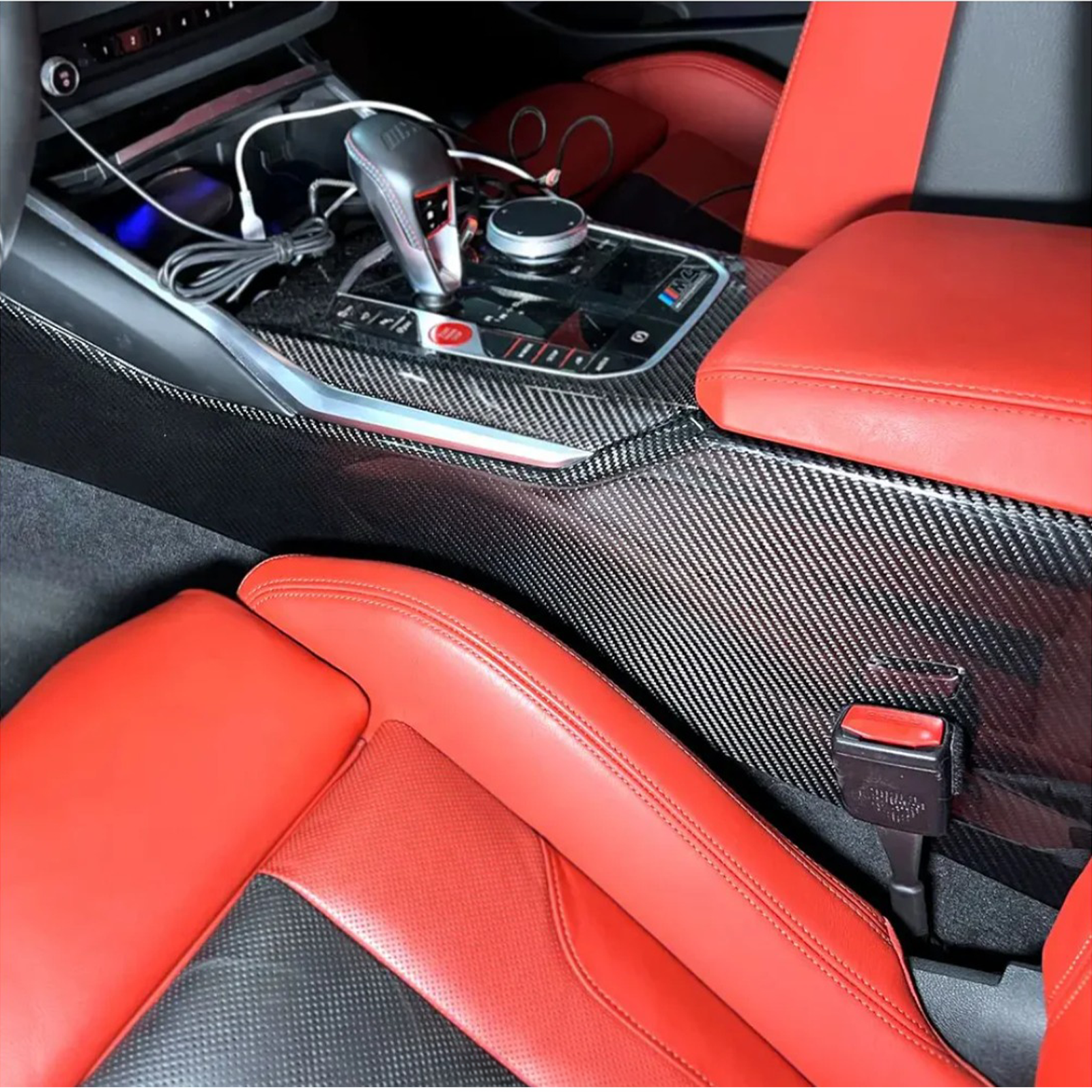 Carbon Fiber Center Console Cover for BMW G80 G81 M3 G82 G83 M4 G87 M2