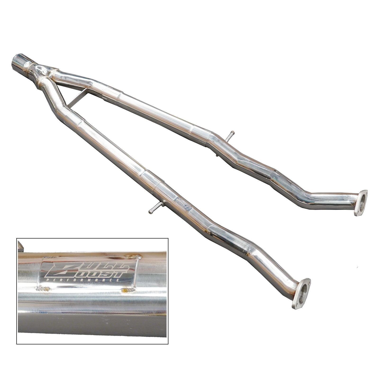 2.5" to 3" Y-Pipe Kit Stainless Steel for 2017-2022 Infiniti Q60 CV37 V6 3.0L Twin Turbo