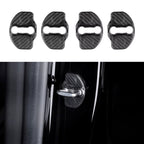 Real Dry Carbon Fiber Door Lock Cover for Tesla Model 3 & Model Y & Model YL