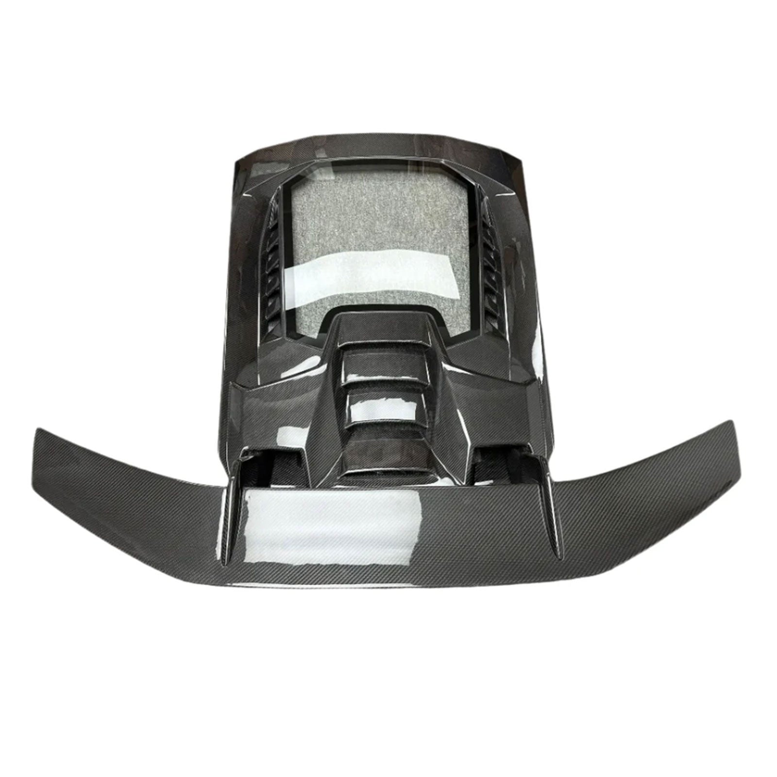 Performant Style Dry Carbon Fiber Engine Hood with Rear Wing for Lamborghini Huracan LP580 LP610