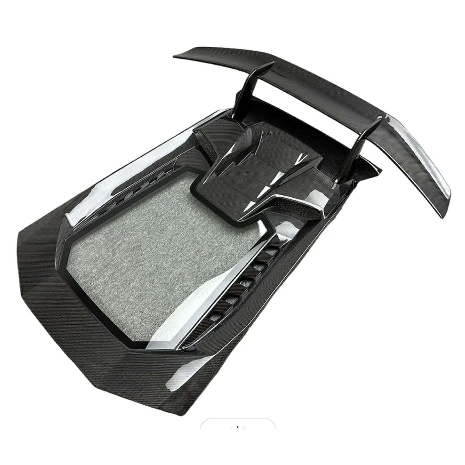 Performant Style Dry Carbon Fiber Engine Hood with Rear Wing for Lamborghini Huracan LP580 LP610