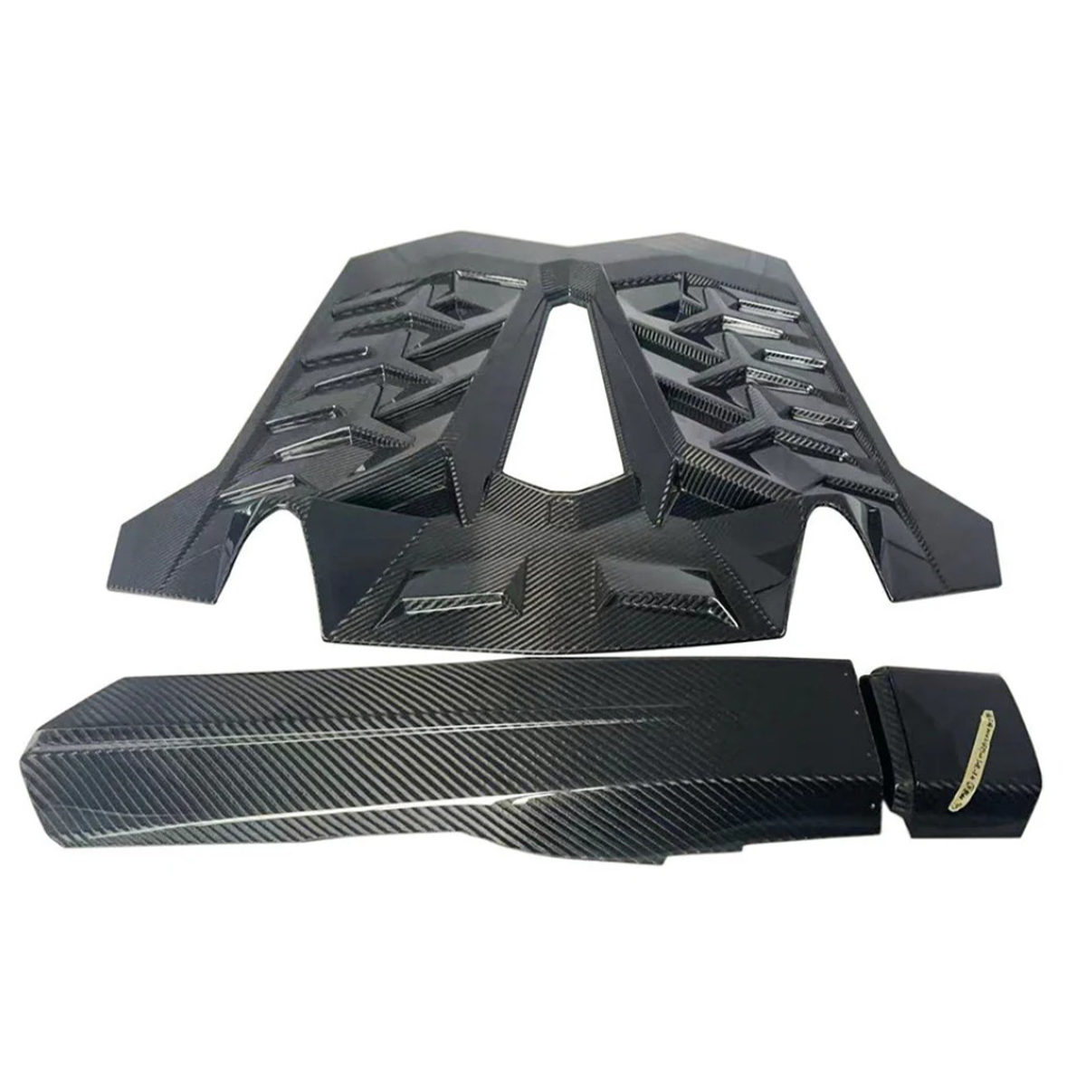 SVV Style Dry Carbon Fiber Rear Wing with Engine Hood for Lamborghini Aventador LP700 LP740 LP750 Coupe